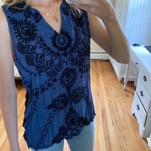 Lucky Brand Embroidered Tank